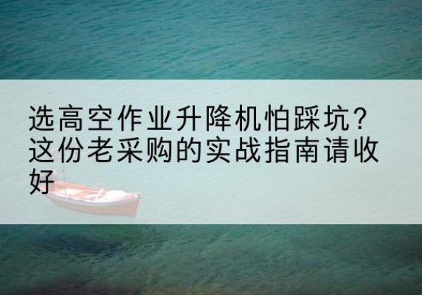硚口高空作业升降机厂家推荐-选高空作业升降机怕踩坑？这份老采购的实战指南请收好